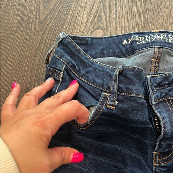 American Eagle Denim Super Stretch Denim Jeans Dark Wash Size 2 Short - Picture 4 of 11